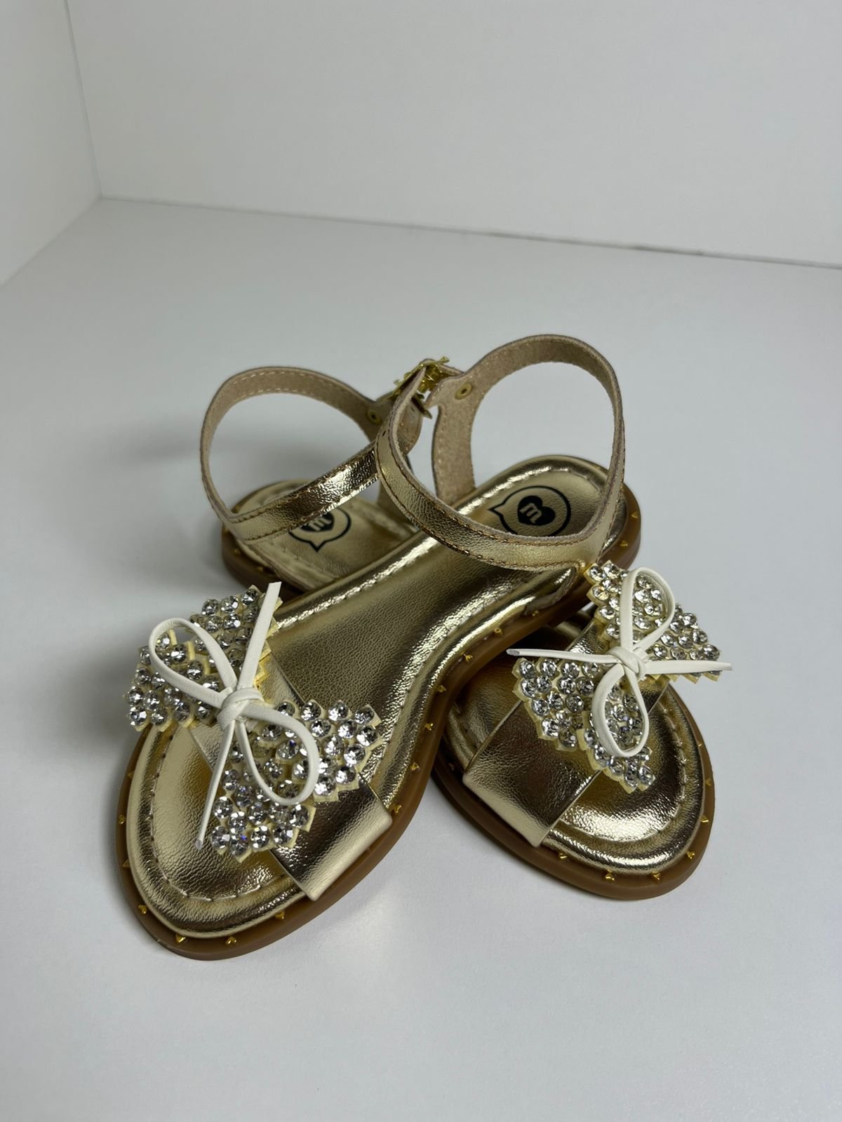 Sandália Infantil Molequinha Brilho Itália Dourado