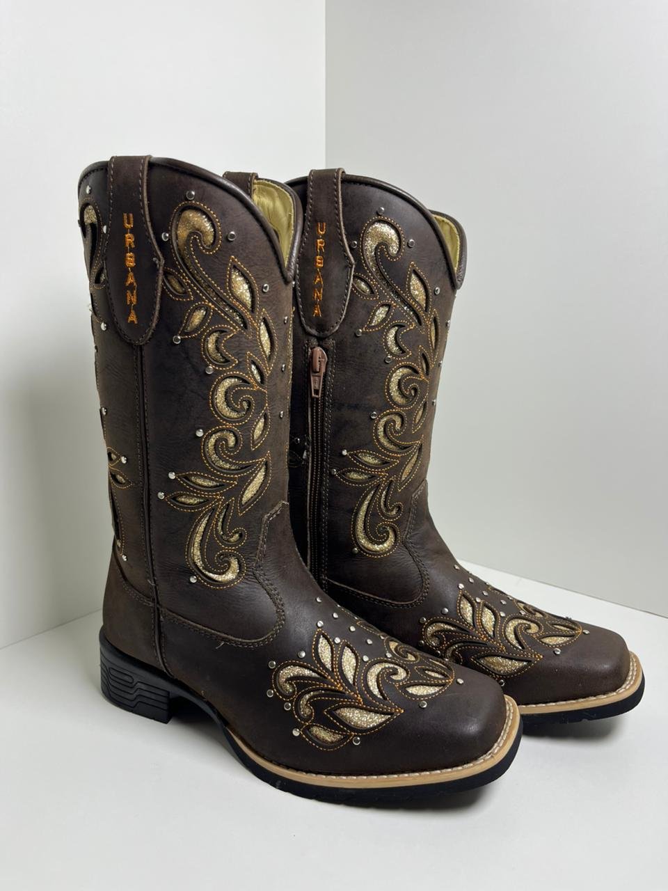 Bota Infantil Urbana Boots Western Glow Kids Couro